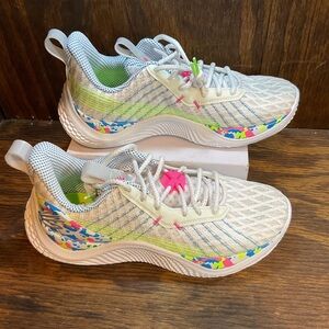 Under Armour Curry 10 Splash Party 3026271-100 Men's Size 8.5 Women Size 10